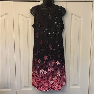 Gesaofa Floral Sleeveless Dress Women Size Large